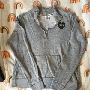 Victoria Secret Grey 1/2 zip pullover